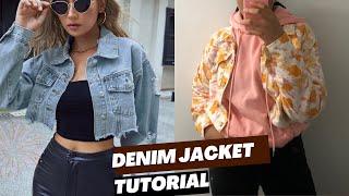 DIY: Trendy cropped denim jacket (sewing tutorial)