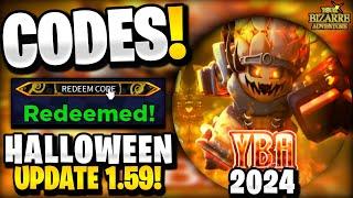 *NEW* All Working HALLOWEEN UPDATE 1.59 CODES FOR YBA! ROBLOX YOUR BIZARRE ADVENTURE CODES