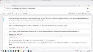 COMSC 028: How to continue working on a Jupyter notebook