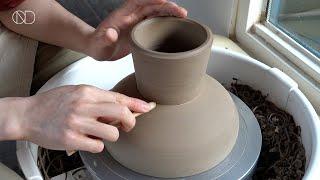 물레로 만드는 높은 도자기 그릇 : Making a ceramic bowl on the wheel [ONDO STUDIO]