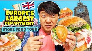 24 Hour FOOD CHALLENGE at Europe’s LARGEST DEPARTMENT Store Harrods in LONDON