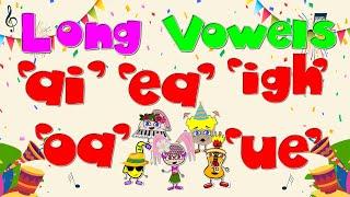 Long Vowels Compilation - ai / ea / igh /oa / ue / Digraphs / Phonics Mix!