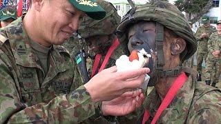 自衛隊の３カ月のレンジャー養成訓練終わる　福島