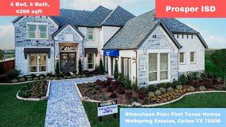 First Texas Homes Riverchase Model Home - Wellspring Estates, Celina TX | Prosper ISD