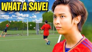 Penalty Kick Challenge Against A Pro Goalkeeper!