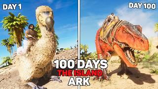 I Survived 100 DAYS on The Island in Ark... Here's What Happened