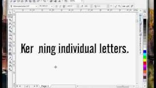 Kerning in Corel X3