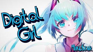 NIGHTCORE - Digital Girl (Hatsune Miku / Vocaloid / KIRA) [Lyrics]