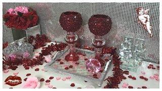 DIY - DOLLAR CANDLE HOLDERS - ️ RUBY RED ️ CRUSHED GLASS #BLINGQUEEN