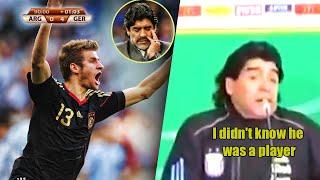 The day that Maradona ignored Thomas Müller and ended up humiliated