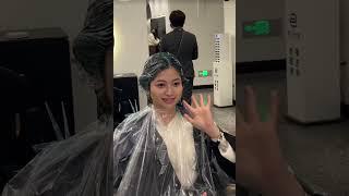 Asian girl haircuts hair dye hair straighter hair look before after satisfying transformation