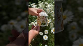 Underglazing cosmos flowers on a porcelain house #shorts #underglaze #porcelain #cosmosflower