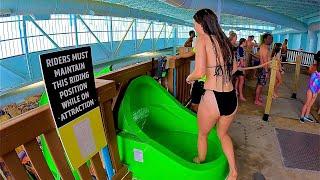 Water Slides at Kalahari Indoor Water Park in Round Rock, Texas 