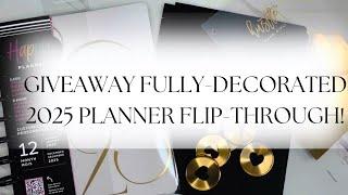 Flip-Through FULLY- DECORATED 2025 Classic Vertical Happy Planner | GIVEAWAY | Planner Inspiration