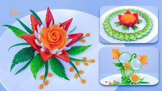 Amazing Vegetable Flower Garnishes | Food Arts ASMR