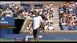 Novak Djokovic vs Rogerio Dutra Silva Highlights US OPEN 2012