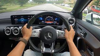 2019 Mercedes Benz A35 AMG [ 300 HP ] POV Test Drive / Walkaround Review