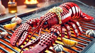 Garlic Butter Lobster Grilled Best Recipe || Lego Stop Motion Cooking ASMR