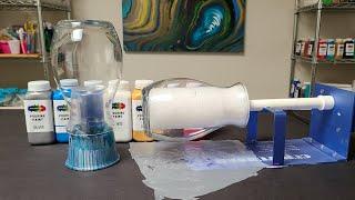 Acrylic pouring on vases ~ holiday edition  DIY holiday gifts