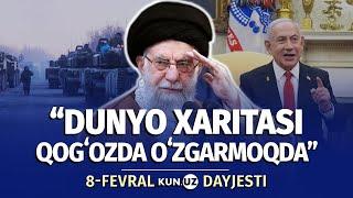 Falastin davlatiga qarshi Netanyahu va Toretskni egallagan Rossiya — 8-fevral dayjesti