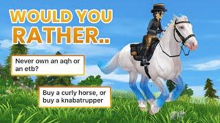 Answering Your Would You Rather Questions - Train with me! | Star Stable Online