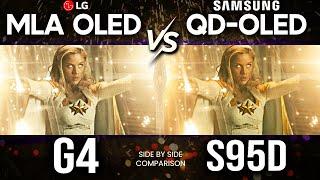 Samsung S95D vs LG G4 OLED TV Comparison in HDR