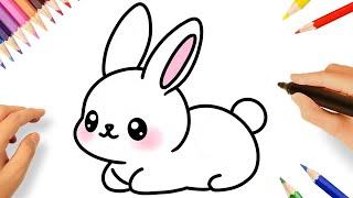 HOW TO DRAW A CUTE KAWAII BUNNY EASY