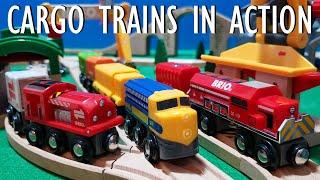 Wooden Trains - Cargo Trains in Action | BRIO Train Video