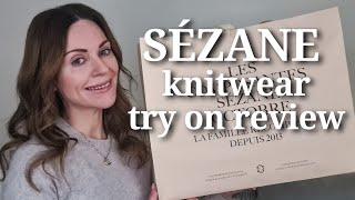 Sezane try on haul and review - the SOFTEST Sezane knitwear ever! 