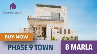 Modern 8 Marla Brand New Home Tour | DHA 9 Town - Sleek Straight-Line Design