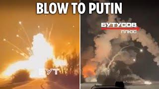 Moment £11m Russian air defence system is destroyed by Ukrainian forces