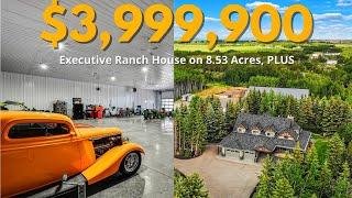 Inside a $3,999,900 Private Acreage Ranch House in Calgary's Bearspaw! Real Estate Tour