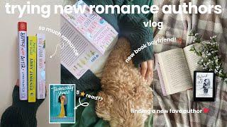 READING VLOG: reading from romance authors I've never read before 🩷⭐️