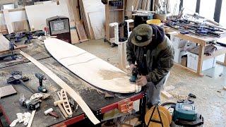 나무로 서핑보드를 만드는 전문 목공예가! 우드서핑보드 제작과정  A Korean woodworker who makes surfing boards out of wood