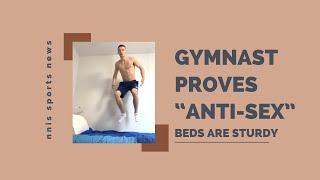 Gymnast Proves “Anti-Sex” Beds Are Sturdy