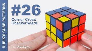 How to make Rubik's Cube Patterns #26: Corner Cross Checkerboard