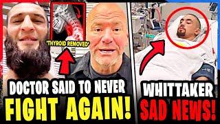 Khamzat REVEALS HUGE health concerns! Robert Whittaker REVEALS SAD NEWS! Conor McGregor CHEATING!