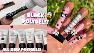 NEW MAKARTT POLYGELS!  PINK & BLACK KUROMI NAILS | Easy Polygel French Tip Tutorial