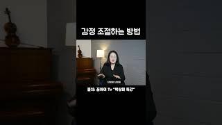 화날 때 감정 조절하는 방법은?? feat. 박상미 교수