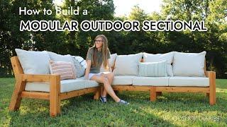 DIY Modular Outdoor Sofa in 3 Pieces