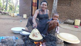 African village life #cooking  village food for Breakfast