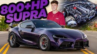 800+HP Single Turbo MKV Supra RIPS! Ride Along + Street Pulls (Build Breakdown)