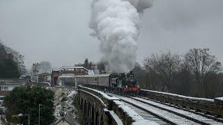 Wintery Scenes During The Severn Valley Railway Winter Gala 2025. Featuring 13268 & 1450/7714