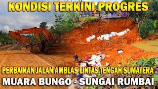 Kondisi Terkini Progres Perbaikan Jalan Putus Lintas Tengah Sumatera