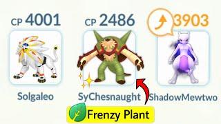 Frenzy Plant Shiny Chesnaught in Master League Battle (Pokemon Go)