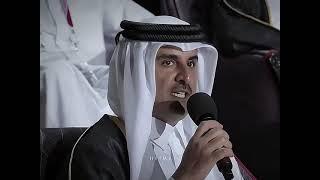 Qatar Prince Tamim in football stadium #قطر