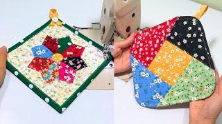 Beautiful DIY Potholders for The Kitchen - Patchwork For Beginners