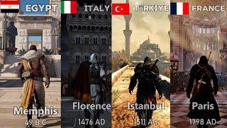 Exploring Every City In Assassin's Creed Games max graphics 4k