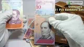 Venezuela 2-100,000 Bolivar Fuerte & 2-500 Soberano 21 Pcs Banknote Set, UNC | Specialbanknote Store