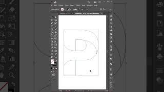 How To Make Letter P Logo In Illustrator CC 2023 | #youtubeshorts #shorts #ytshorts